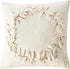 Hand Felted Wool Christmas Pillow –Cream Wreath – 20" - ARCADIA HOME
